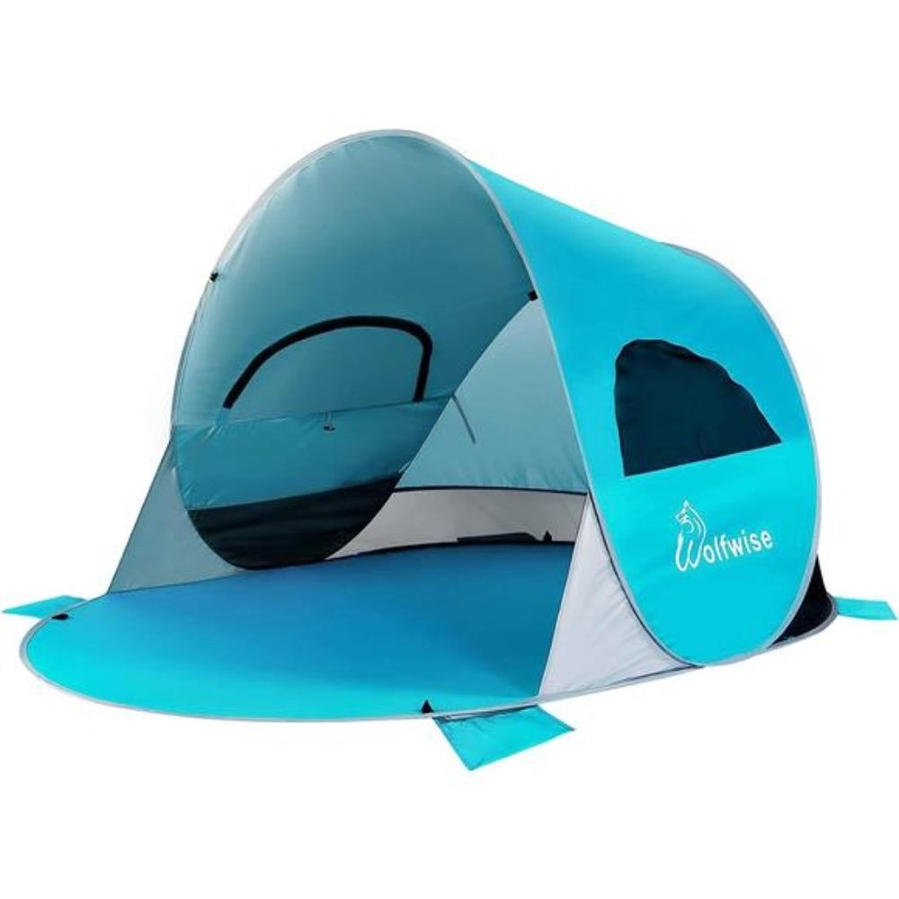 50+ Easy Pop Up 3-4 Person Beach Tent Sport Umbrella Instant Sun Shelter Tent